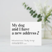Dog Bewegend Nieuw Adres wij hebben Aankondiging P Briefkaart (Staand voorkant)