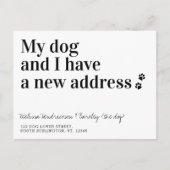 Dog Bewegend Nieuw Adres wij hebben Aankondiging P Briefkaart (Voorkant)