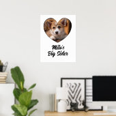Dog big zus foto gepersonaliseerd poster (Thuiskantoor)