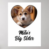 Dog big zus foto gepersonaliseerd poster (Voorkant)
