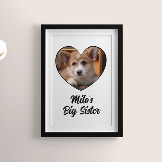 Dog big zus foto gepersonaliseerd poster