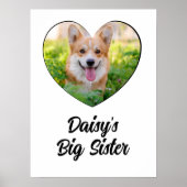 Dog big zus gepersonaliseerde foto poster (Voorkant)