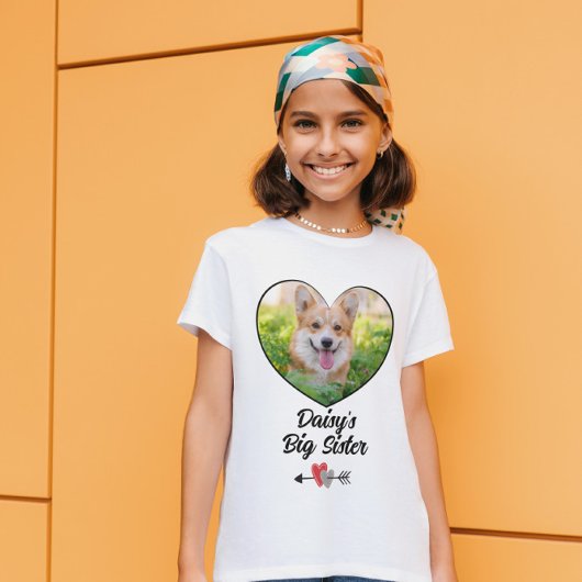 Dog big zus personaliseerde foto T-Shirt