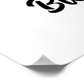 Dog big zus personaliseerde foto & tekst poster (Hoek)