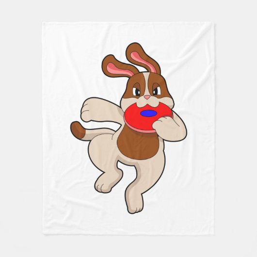 Dog bij afspelen fleece deken (Voorkant)