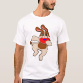 Dog bij afspelen t-shirt (Voorkant)