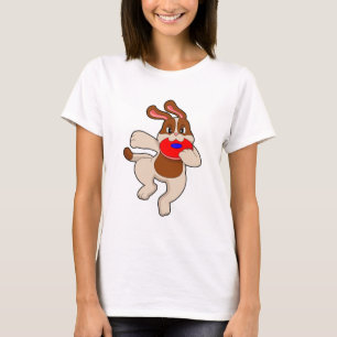 Dog bij afspelen t-shirt