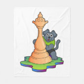 Dog bij Chess met Chess Fleece Deken (Voorkant)