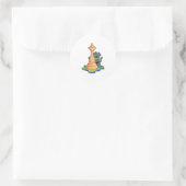 Dog bij Chess met Chess Ronde Sticker (Tas)