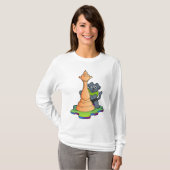 Dog bij Chess met Chess T-shirt (Voorkant volledig)