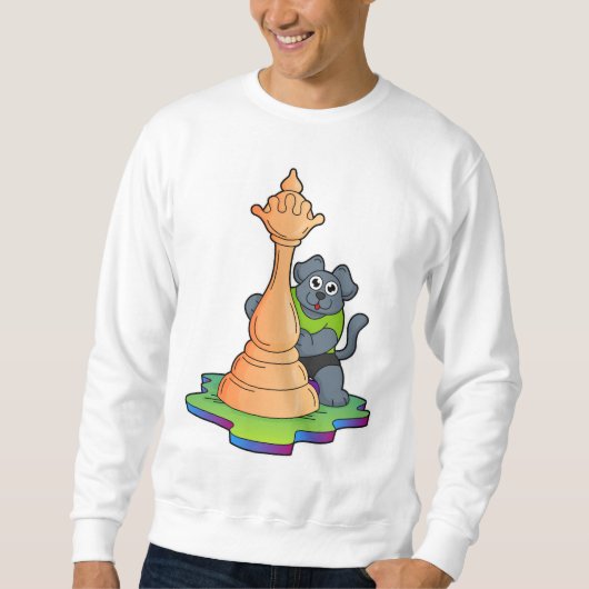 Dog bij Chess met Chess Trui (Voorkant)