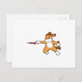 Dog bij Darts met Dart.PNG Briefkaart (Voorkant / Achterkant)