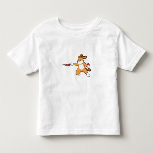 Dog bij Darts met Dart.PNG Kinder Shirts (Voorkant)