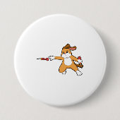 Dog bij Darts met Dart.PNG Ronde Button 7,6 Cm (Voorkant)