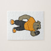 Dog bij Fitness met Dumbbell Legpuzzel (Horizontaal)