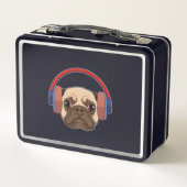 Dog bij Muziek met Hoofdtelefoon (Achterkant)