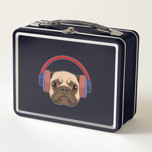 Dog bij Muziek met Hoofdtelefoon (Voorkant)