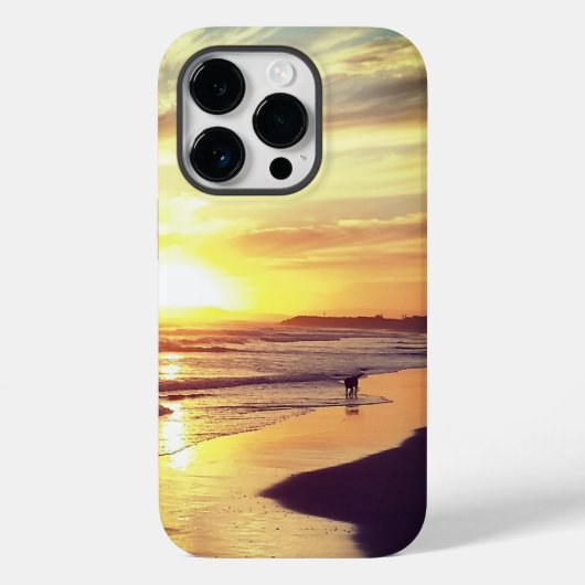 Dog bij Sunset Phone Case (Achterkant)