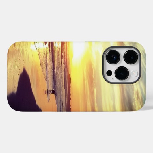 Dog bij Sunset Phone Case (Achterkant (horizontaal))