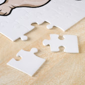 Dog bij zwemmen met draaiende ring legpuzzel (Zijkant)