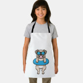 Dog bij zwemmen met draaiende ring schort (Insitu)