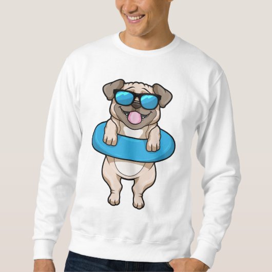 Dog bij zwemmen met draaiende ring trui (Voorkant)