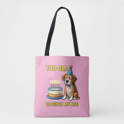 Dog Birthday Cake Funny Quote Tote Bag (Voorkant)