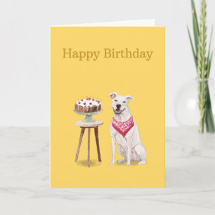 Dog Birthday Card, American Staffordshire Terrier Kaart