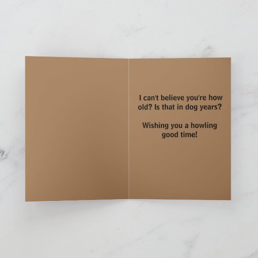 Dog Birthday Card Kaart (Binnen)