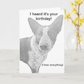 Dog Birthday Card Pun Kaart (Gele Bloem)
