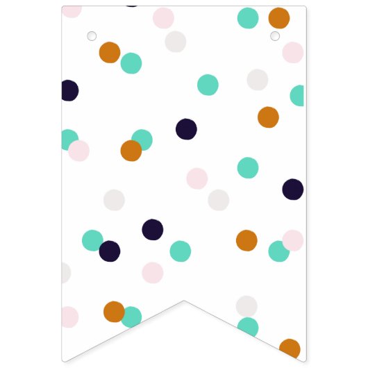 Dog Birthday Fun Polka Dot Paws Party Banner (Tweede vlag)