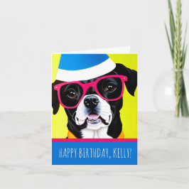 Dog Birthday Gevouwen Wenskaart Kaart