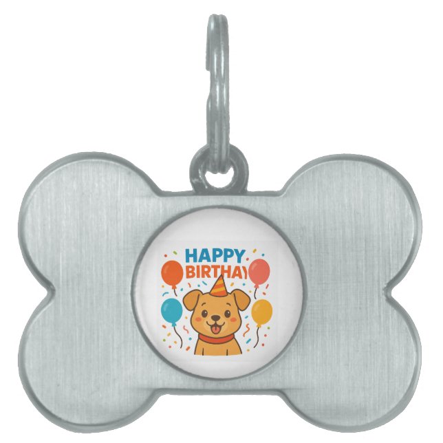 Dog Birthday Gift for Dog Lovers Huisdieren Naamplaatje (voorkant)
