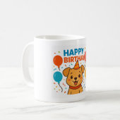 Dog Birthday Gift for Dog Lovers Koffiemok (Voorkant links)