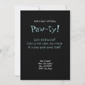 Dog Birthday Invitation - Dog's Life & Paw-ty! Kaart (Achterkant)