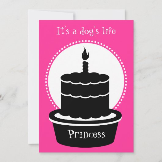 Dog Birthday Invitation - Dog's Life & Paw-ty! Kaart (Voorkant)