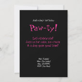 Dog Birthday Invitation - Dog's Life & Paw-ty! Kaart (Achterkant)
