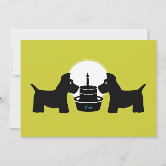 Dog Birthday Invitation - Het is een poeitje Kaart (Voorkant)