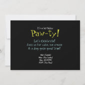 Dog Birthday Invitation - Het is een poeitje Kaart (Achterkant)