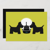 Dog Birthday Invitation - Het is een poeitje Kaart (Voorkant / Achterkant)