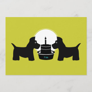 Dog Birthday Invitation - Het is een poeitje Kaart