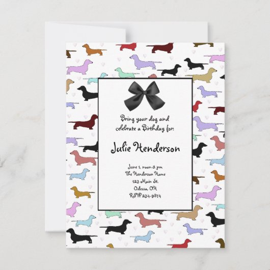 Dog Birthday Invitation Kaart (Voorkant)