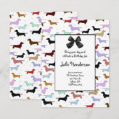 Dog Birthday Invitation Kaart (Voorkant / Achterkant)