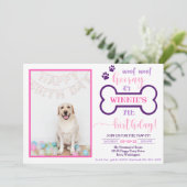 Dog Birthday Invitation | Uitnodiging Doggy (Staand voorkant)