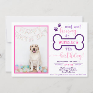 Dog Birthday Invitation   Uitnodiging Doggy