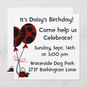 Dog Birthday Invites Kaart (Voorkant / Achterkant)