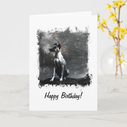 Dog Birthday Kaart (Gele Bloem)