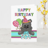 Dog Birthday Kaart (Gele Bloem)