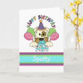 Dog Birthday Kaart (Gele Bloem)