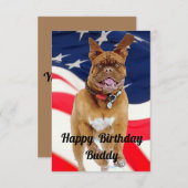 Dog Birthday-kaart Aankondiging (Voorkant / Achterkant)